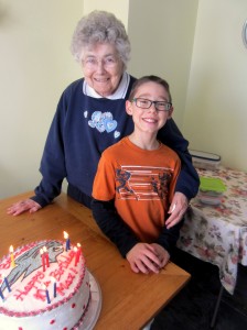 Celebrating Potato Boy & his Great-Grandma's birthdays!  